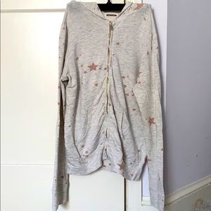 Star zip up hoodie.